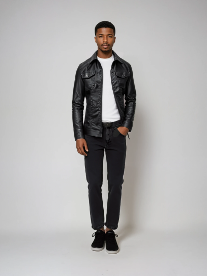NovaWear | Chic Faux Leather Motorcycle Jacket