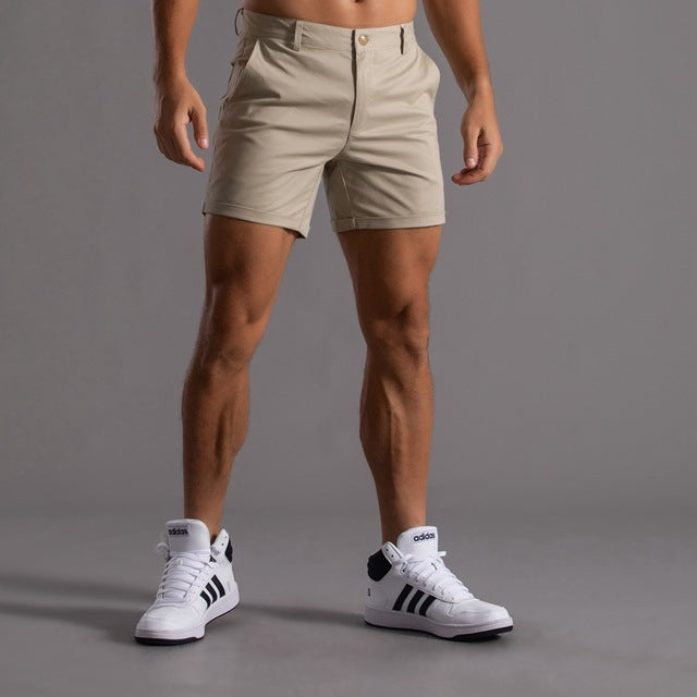 Men's Khaki Cotton Chino Shorts
